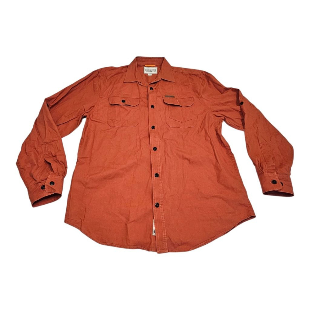 Field and Stream Button Down Shirt Mens Large Roll Up Sleeve‎